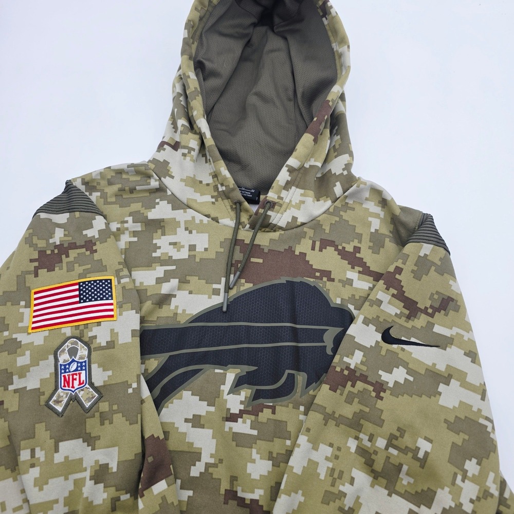 Nike Buffalo Bills Salute to Service Digital Camo Hoodie Mens XL Dri-FIT NFL